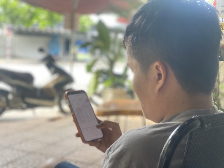 Ông P. nghi ngờ tài khoản mình bị chiếm quyền truy cập, sử dụng làm trung gian giao dịch bất minh - Ảnh: B.D.