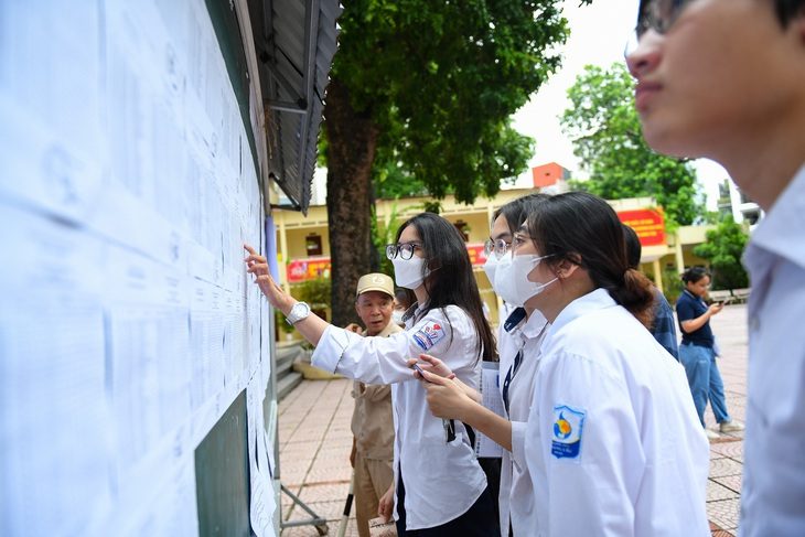 Thí sinh dự thi tốt nghiệp THPT tại Hà Nội năm 2023 - Ảnh: NAM TRẦN